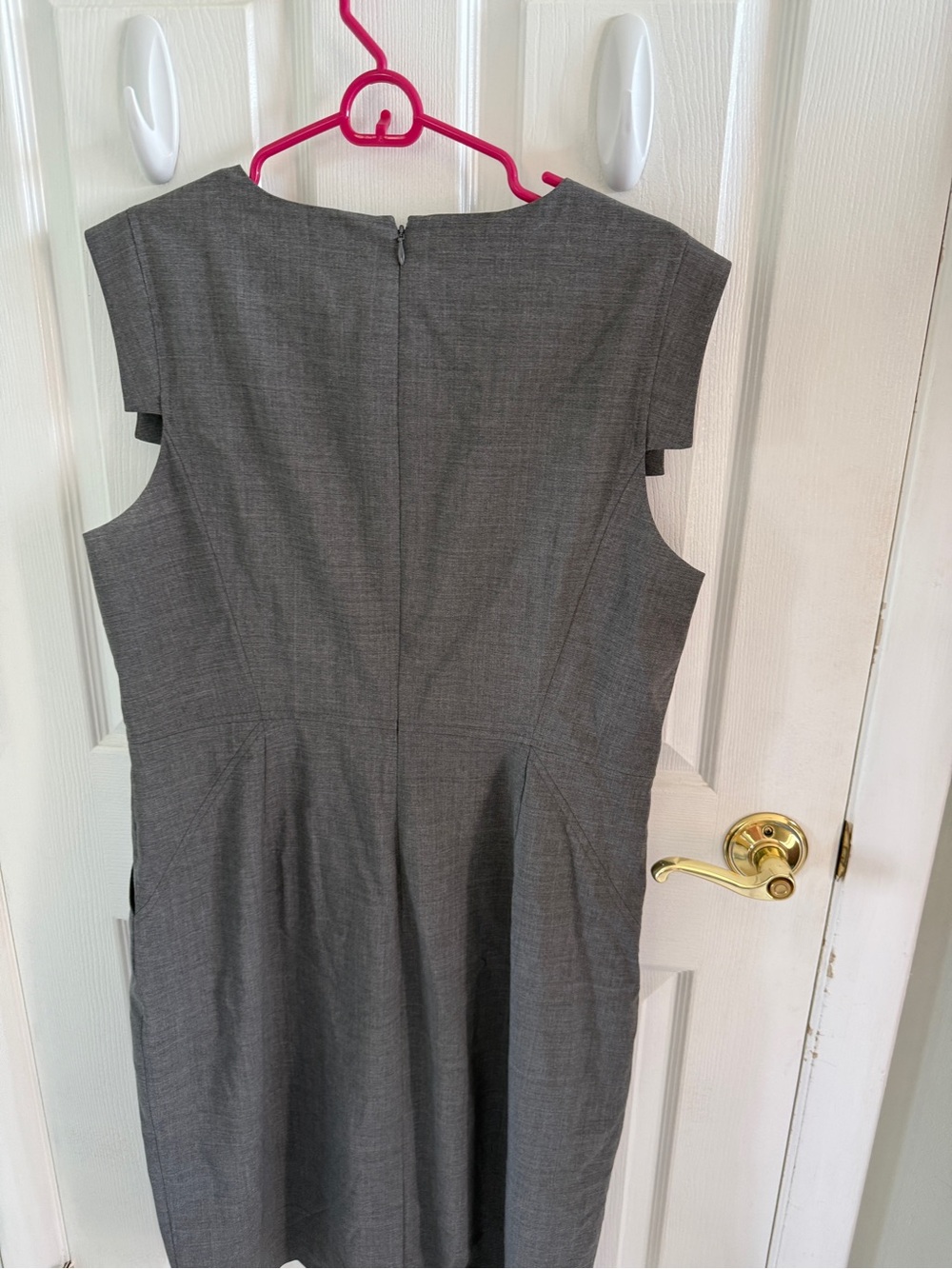 J. Crew Gray Midi Sheath “Resume” Dress